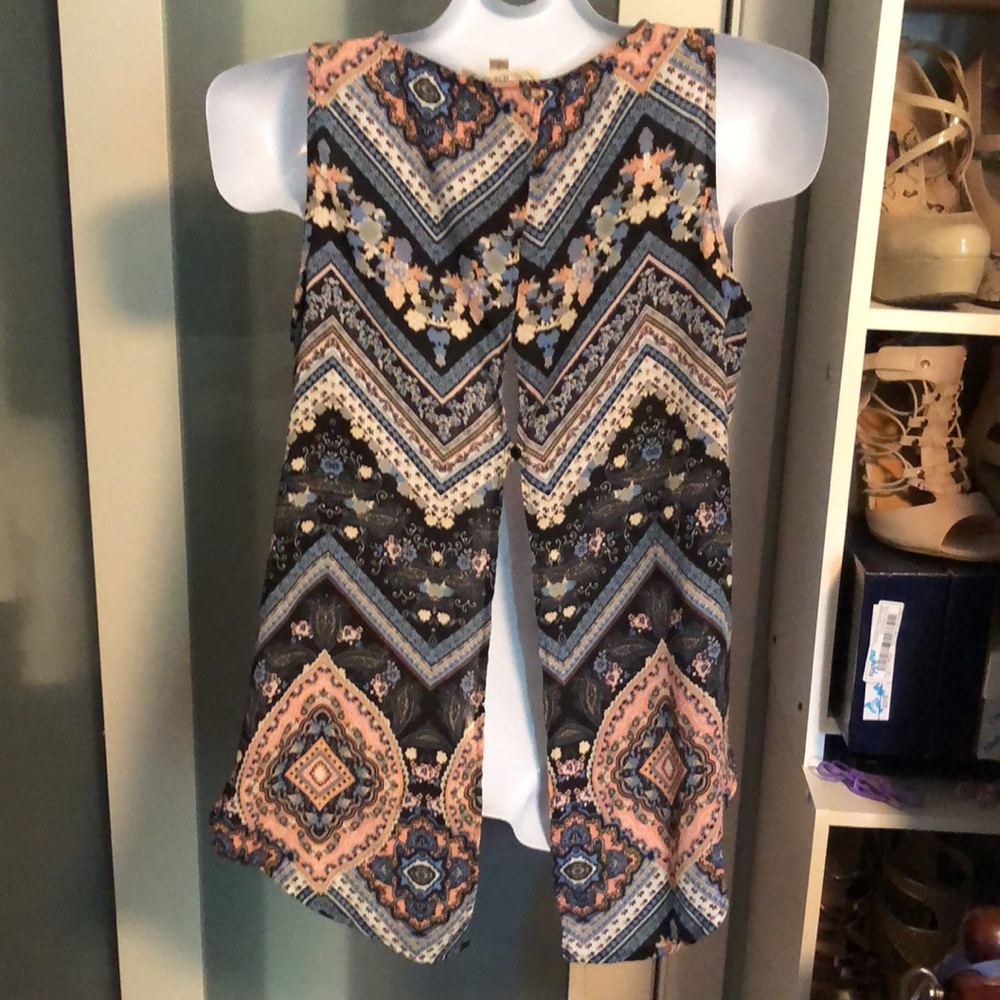 BOGO Pink Rose Size Large Pink and Blues Bandanna Print Tank - Picture 3 of 9